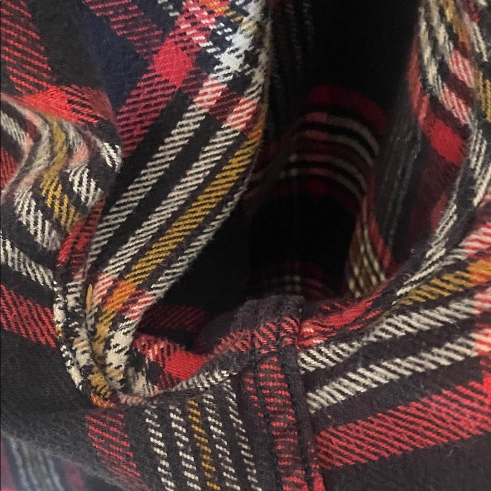 Filson Red Black White Yellow Plaid Button-Down lumberjack 100% cotton SOFT - Picture 12 of 15